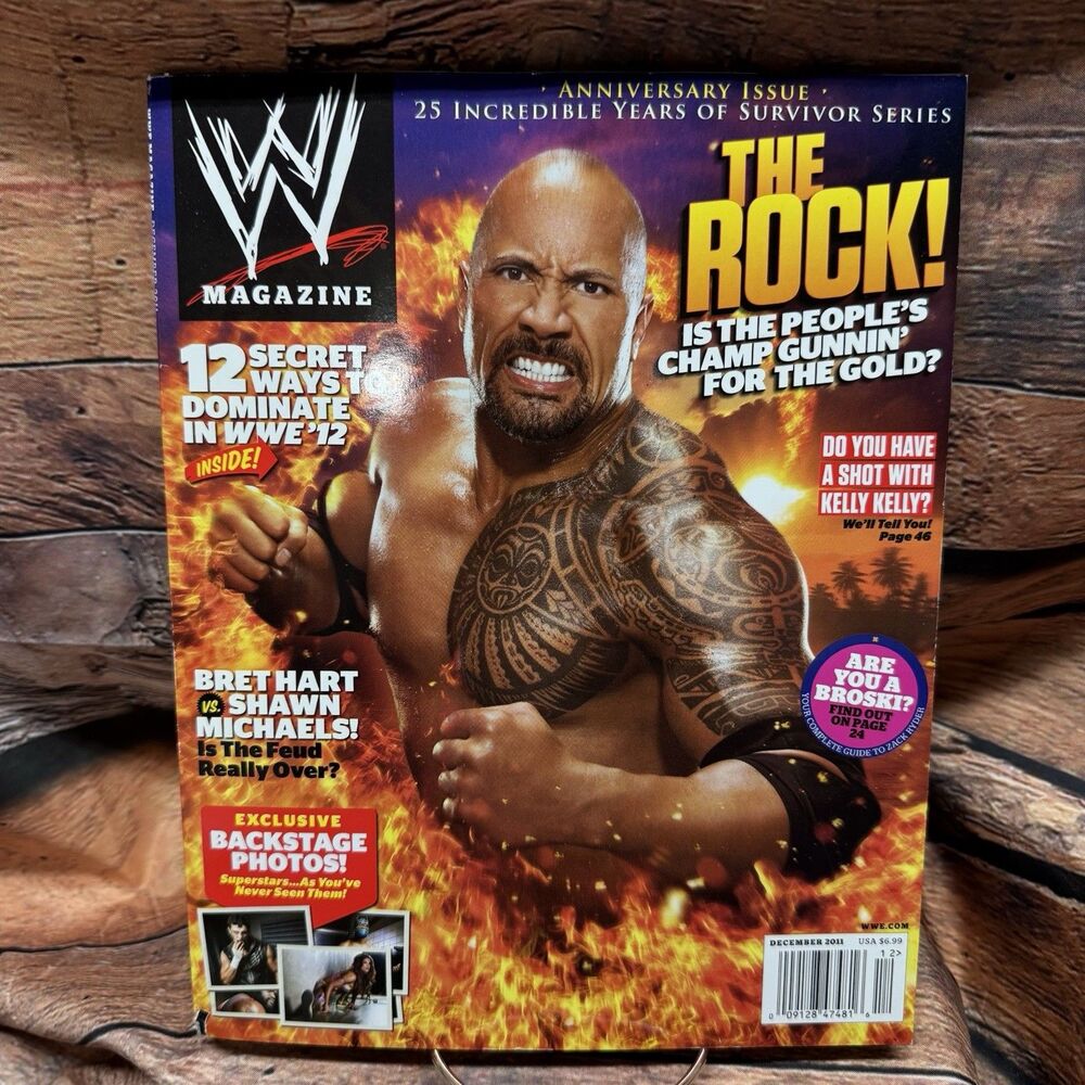 WWE Magazine December 2011 The Rock Survivor Series Anniversary Issue WWE 12